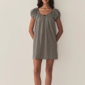 Doen Black and White Gingham Mini Dress